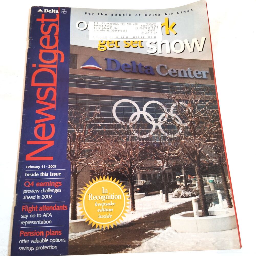 Delta News Digest - Feb 11, 2002 - Winter Olympics & Pension Plans Magazine